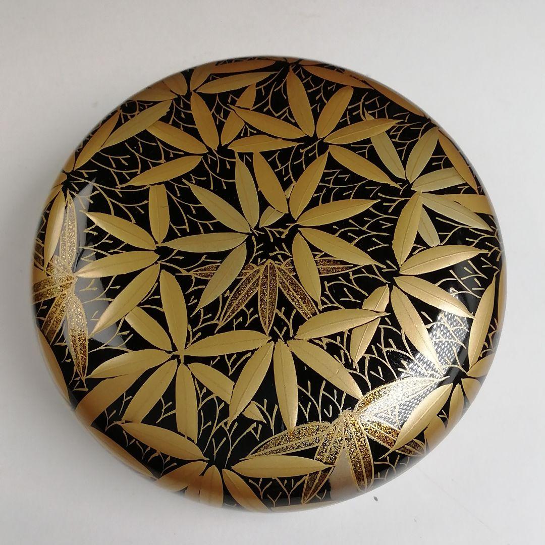 T835 棗 『竹林蒔絵』『平棗』『雲斎 作』 共箱 茶道具