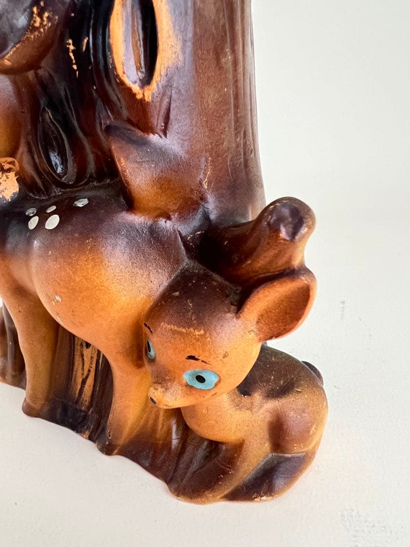 昭和レトロ ビンテージ ポップ 動物 鹿 シカ 陶器 貯金箱 - メルカリ