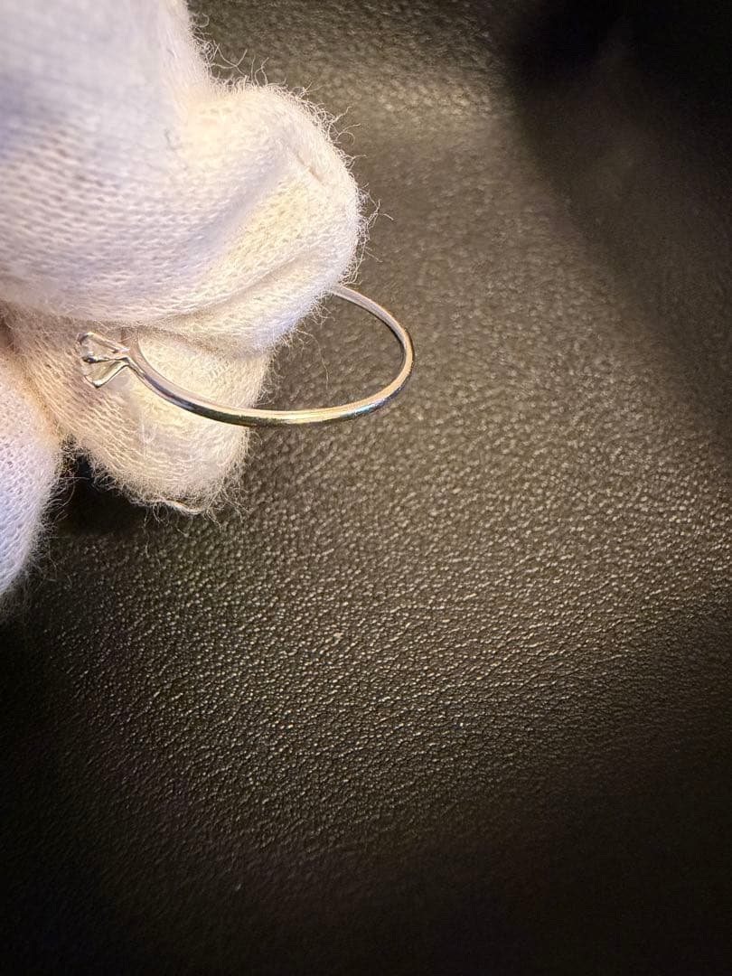 ダイヤモンドリング　0.1ct K10WG ホワイトゴールド　11号