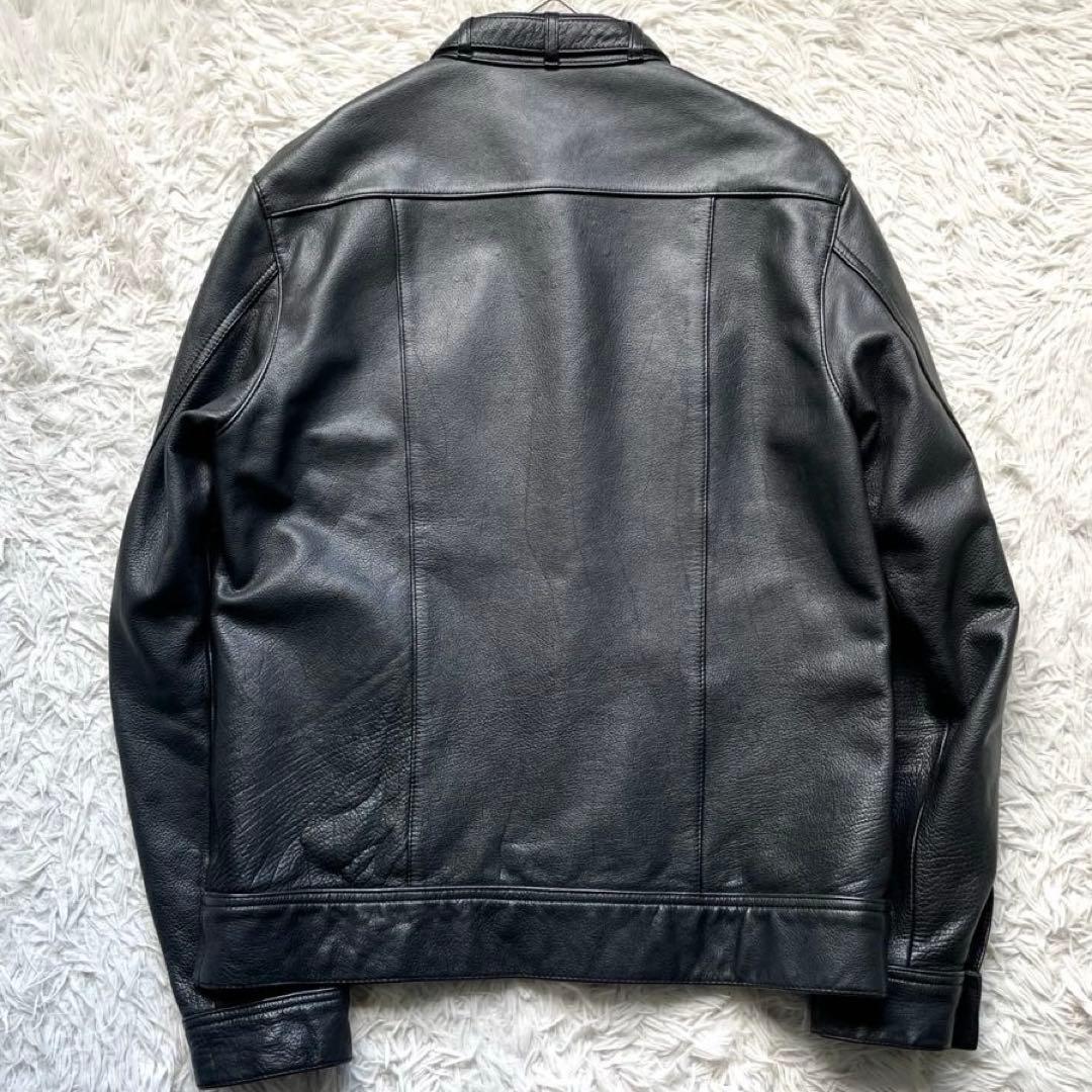 Lee×FREAK´S STORE トラッカージャケット カウレザー 黒 M Lee×FREAK'S