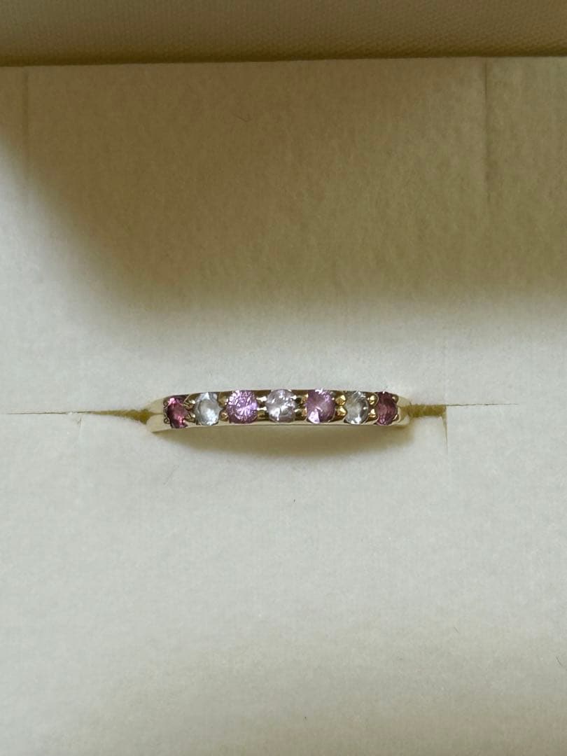 K10 マルチストーン　リング　6号