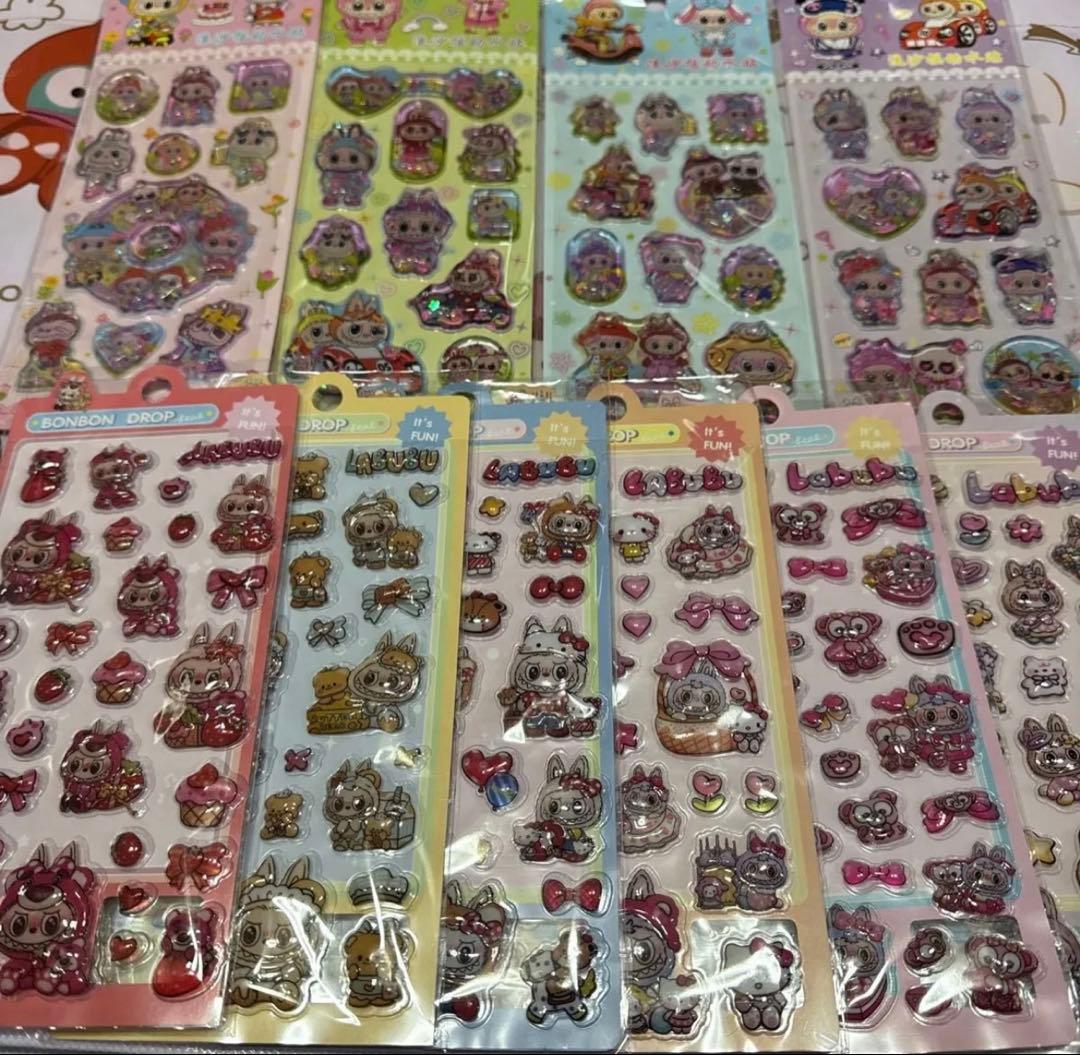 新品　大量　シール まとめ売り　50枚　立体シール　ドロップシール 限定1セット