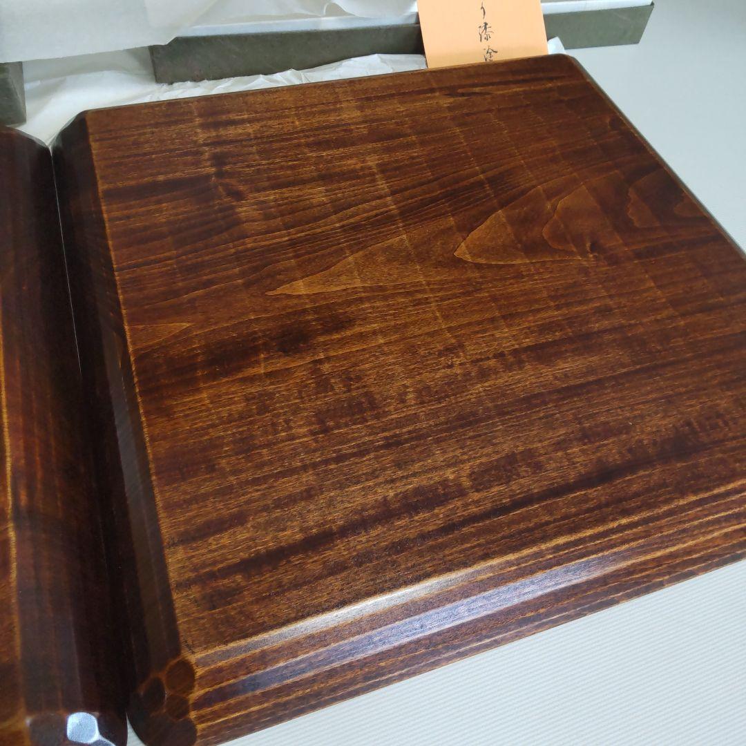 讃岐盆 摺り漆塗 2枚 美品 新品未使用