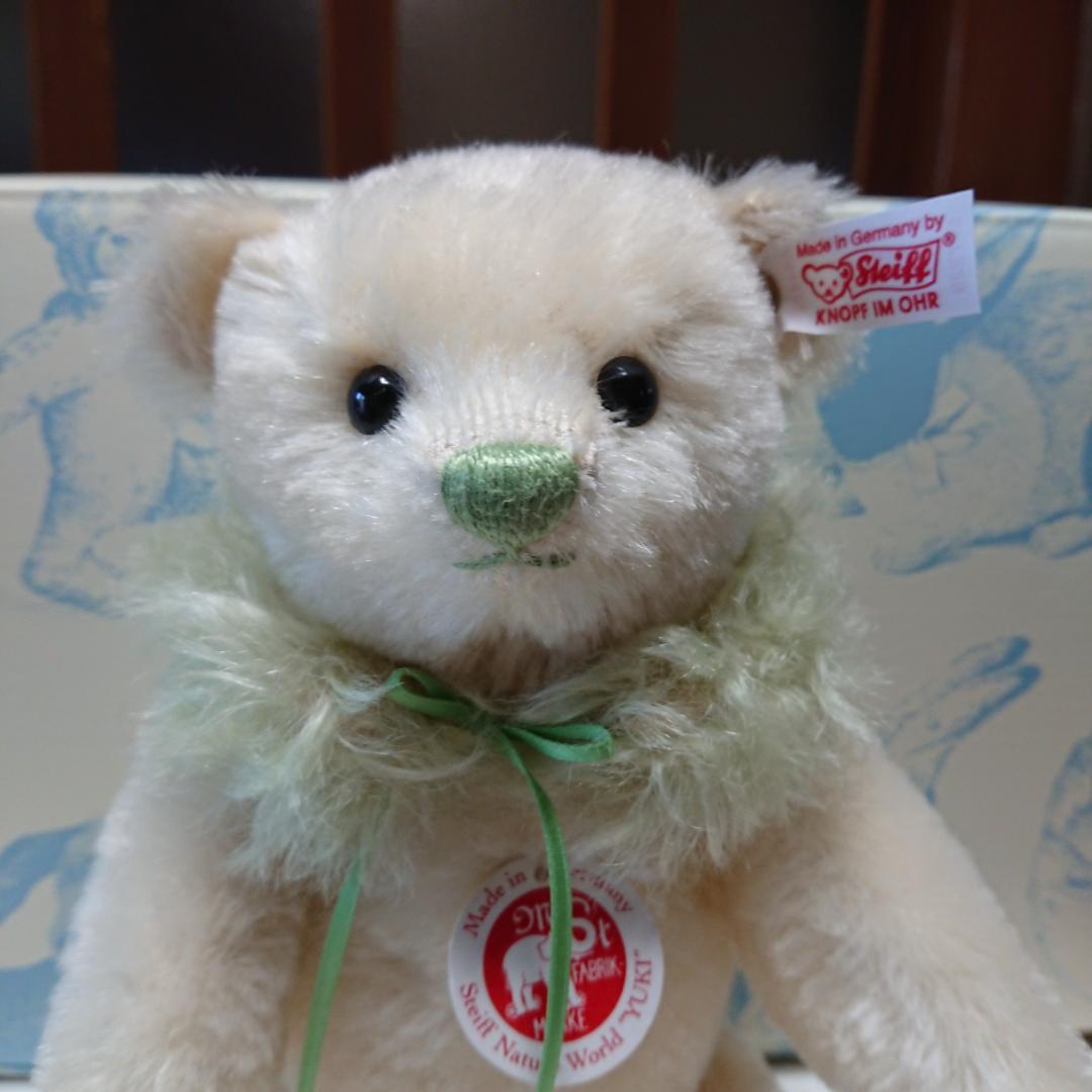 白タグ YUKI ゆき 26cm テディベア Steiff シュタイフ 証明書付