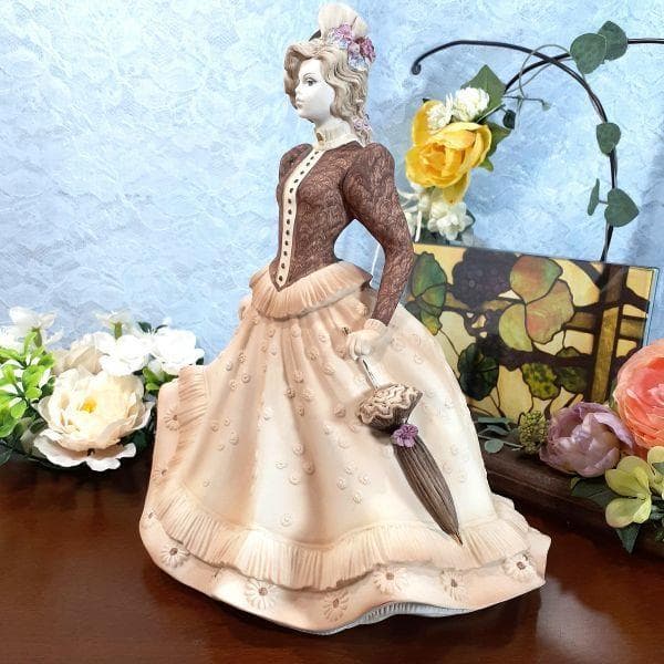 【希少】コールポート セピア色の貴婦人 エレガンス秋の散策  フィギリン人形