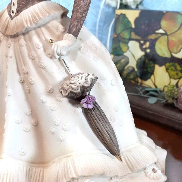 【希少】コールポート セピア色の貴婦人 エレガンス秋の散策  フィギリン人形