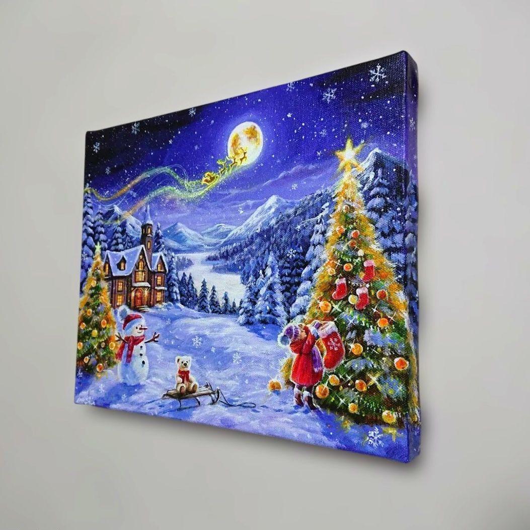 R*U様 【願いを込めて】アクリル画 F3 風景画 絵画