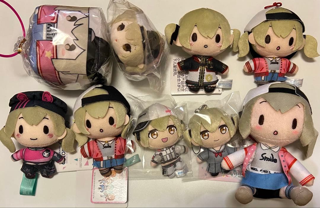 プロセカ　小豆沢こはね　マスコット / ぬいぐるみ＋ペンライト クリアファイル