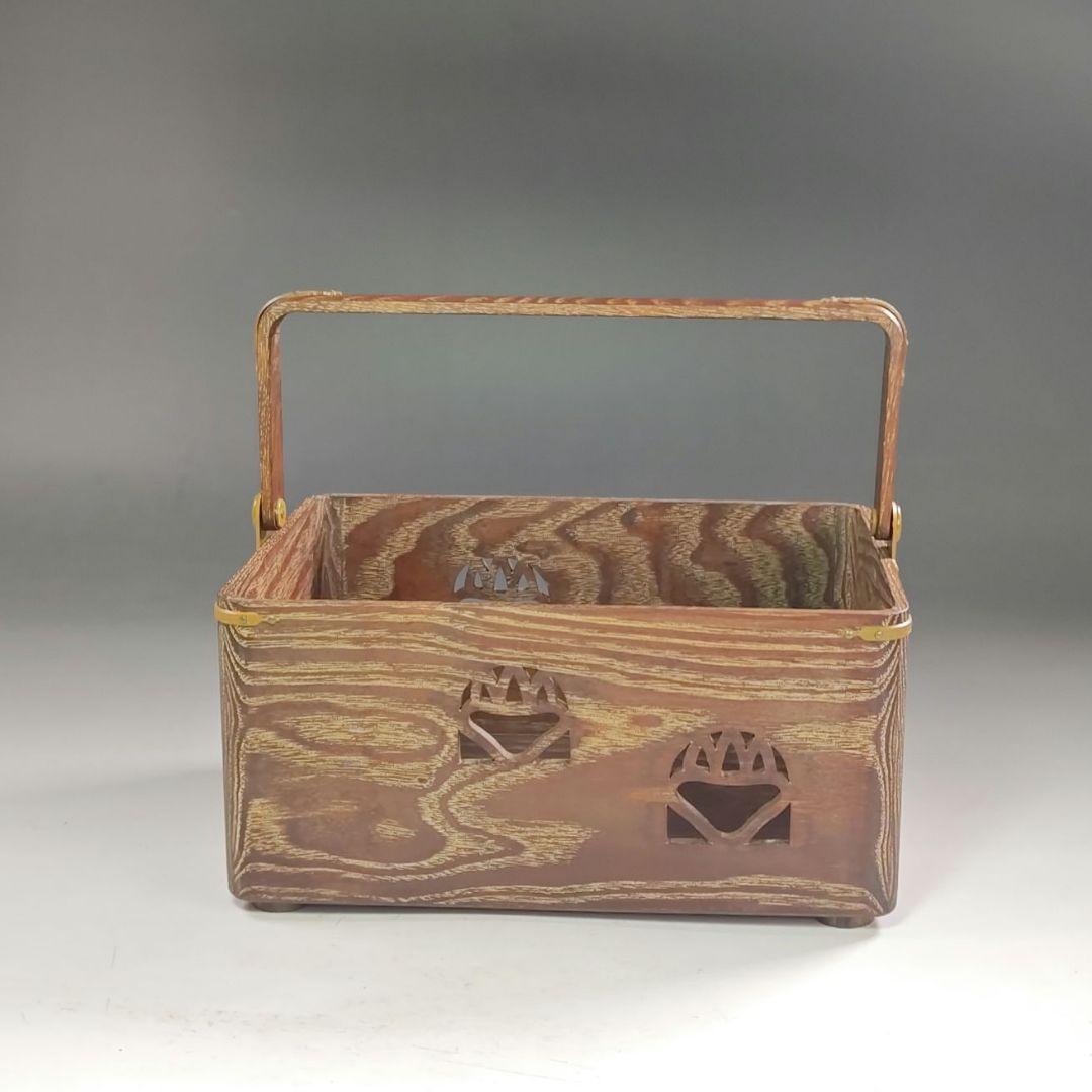 ウ256 莨盆『指物師 大崎雄斉』『鵬雲斎好 桐透 桑手付 煙草