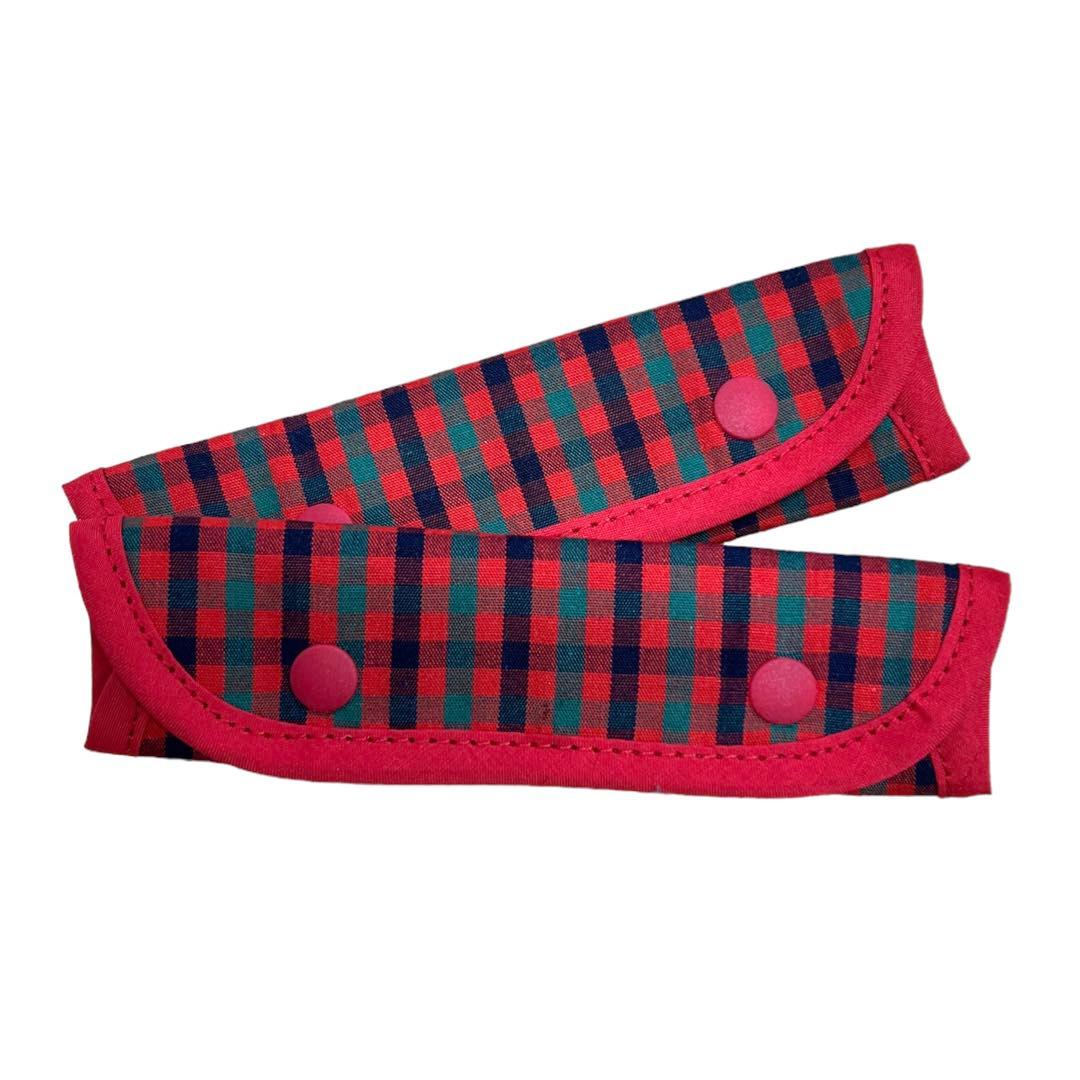 ファミリア チェック ハンドルカバー バッグ デニムバッグ 持ち手