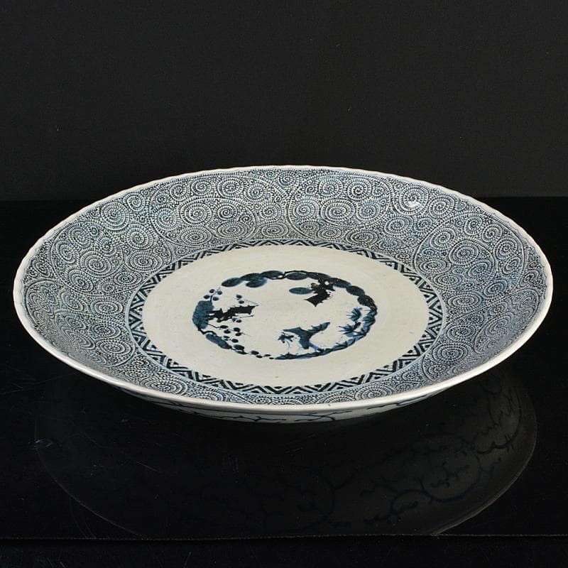 伊万里焼 古伊万里 大明成化年製銘 染付 蛸唐草松竹梅文