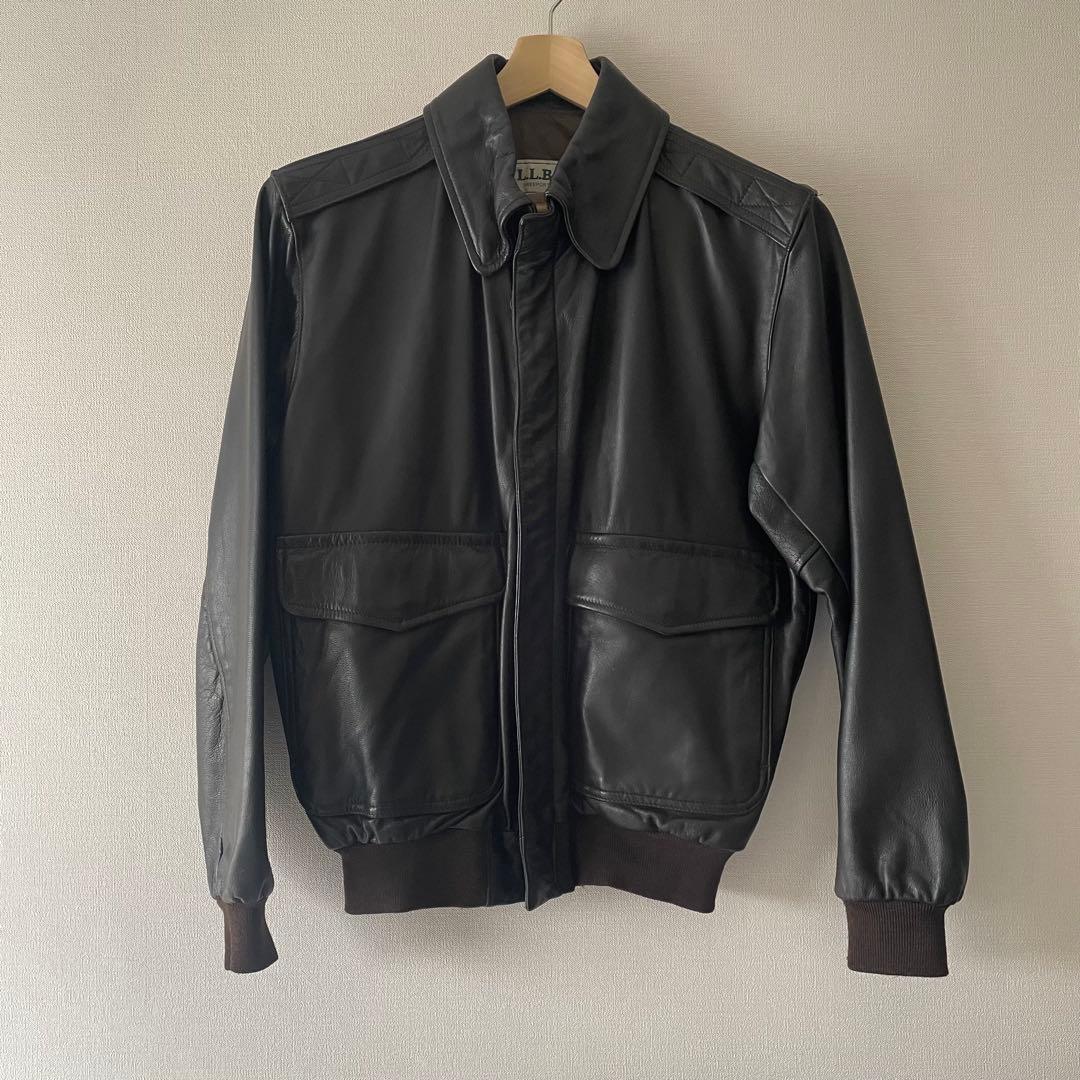 エルエルビーン　７０年代　USA製　レザージャケット　本革　ダークブラウン　美品 70s L.L.Bean G-1 TYPE ボア レザージャケット | Rico clothing