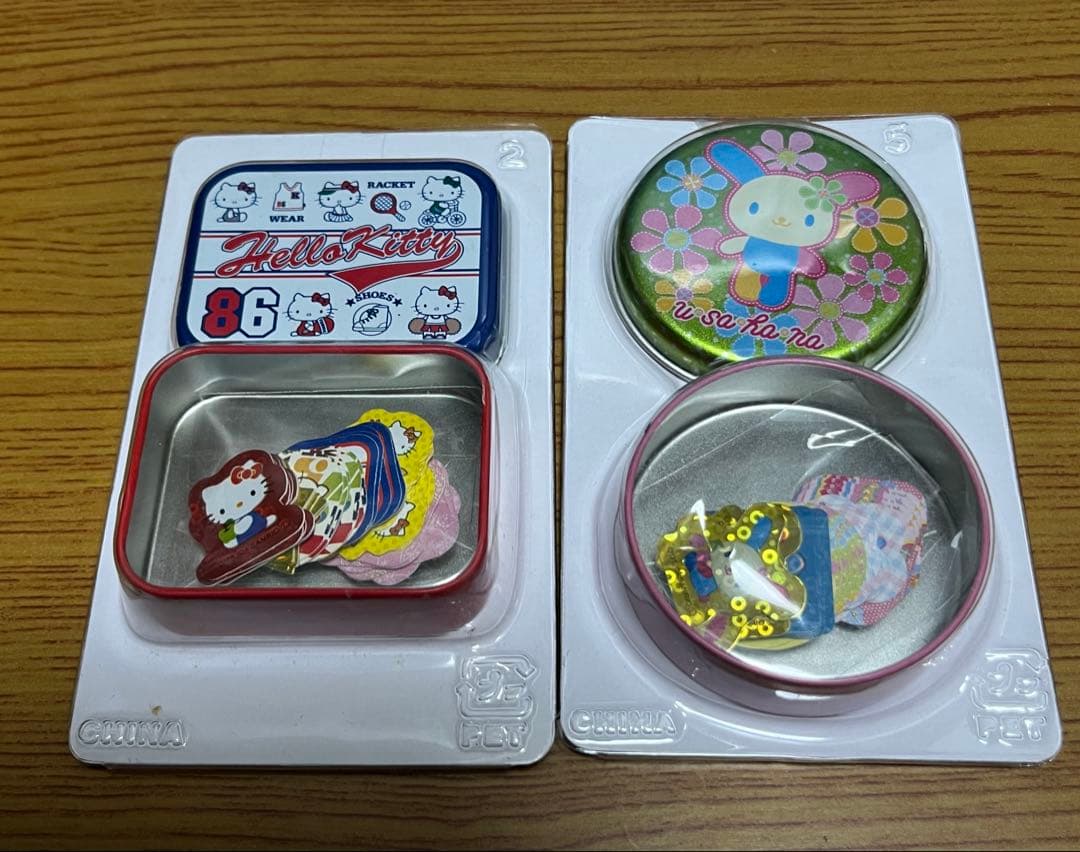 0704B サンリオ ハローキティ ウサハナ 缶入りシール2個 - メルカリ