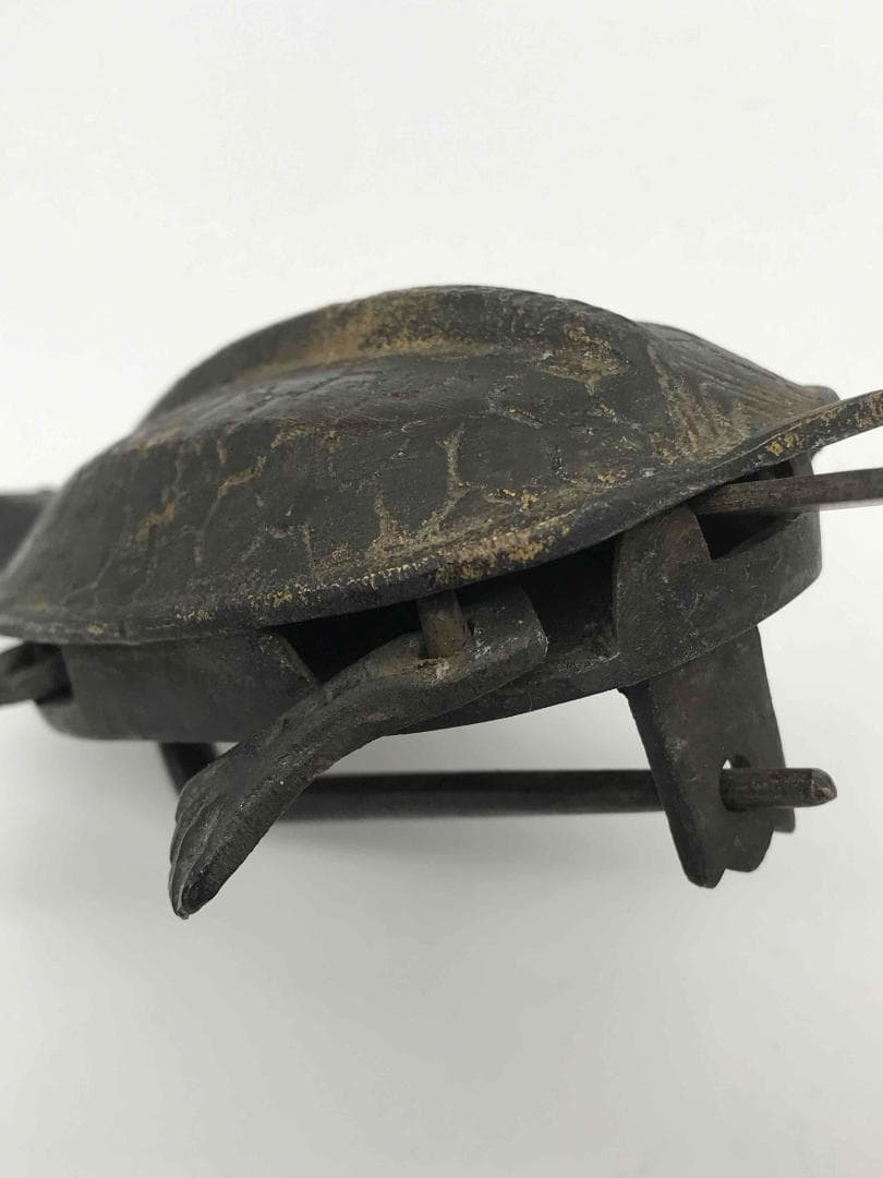 清朝民国 亀 カメ 鍵 銅鍵 四本足動かせる 手工 時代物(F-11)