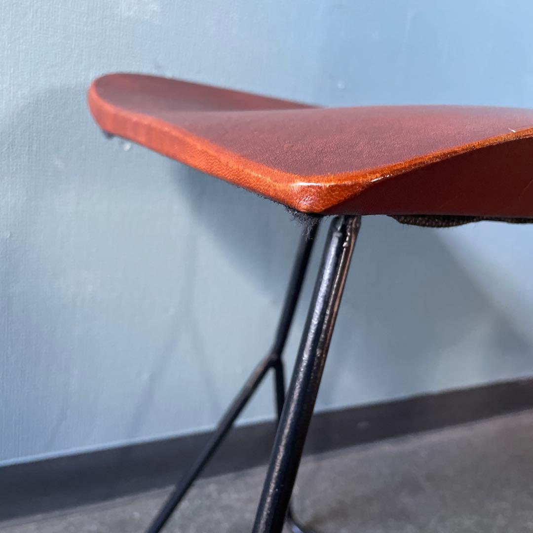 宮武製作所　MASARAスツール　1脚　鉄脚　本革