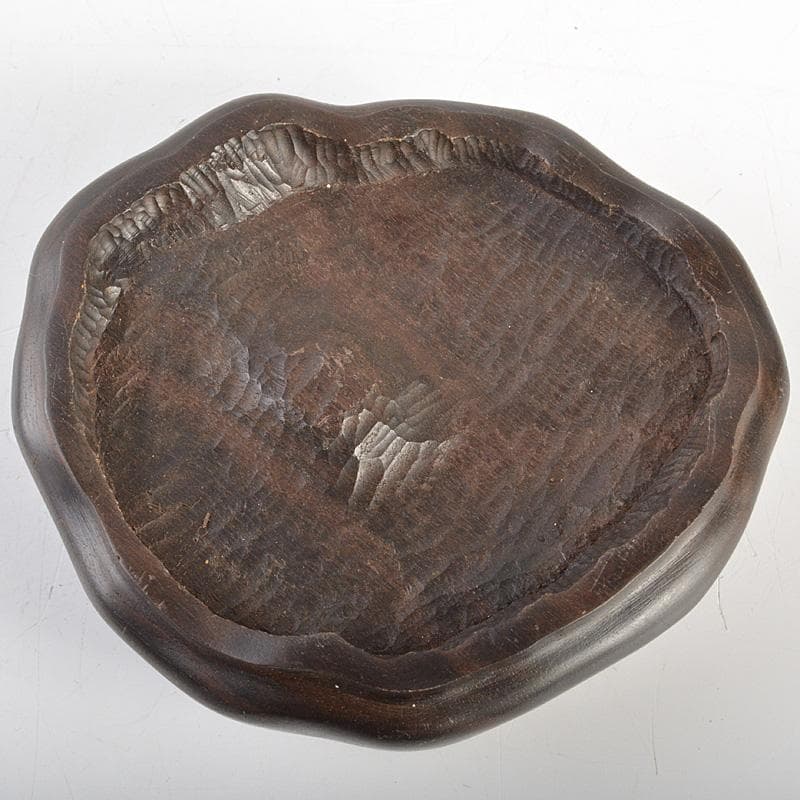 盆石 床飾 天然石 鑑賞石 置物 重さ約1514g 唐木台付 C R7370