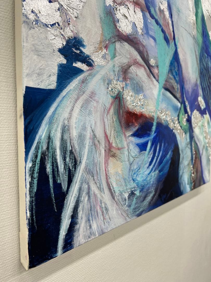 【S12号】good blue(portrait_s) 原画 oil paint