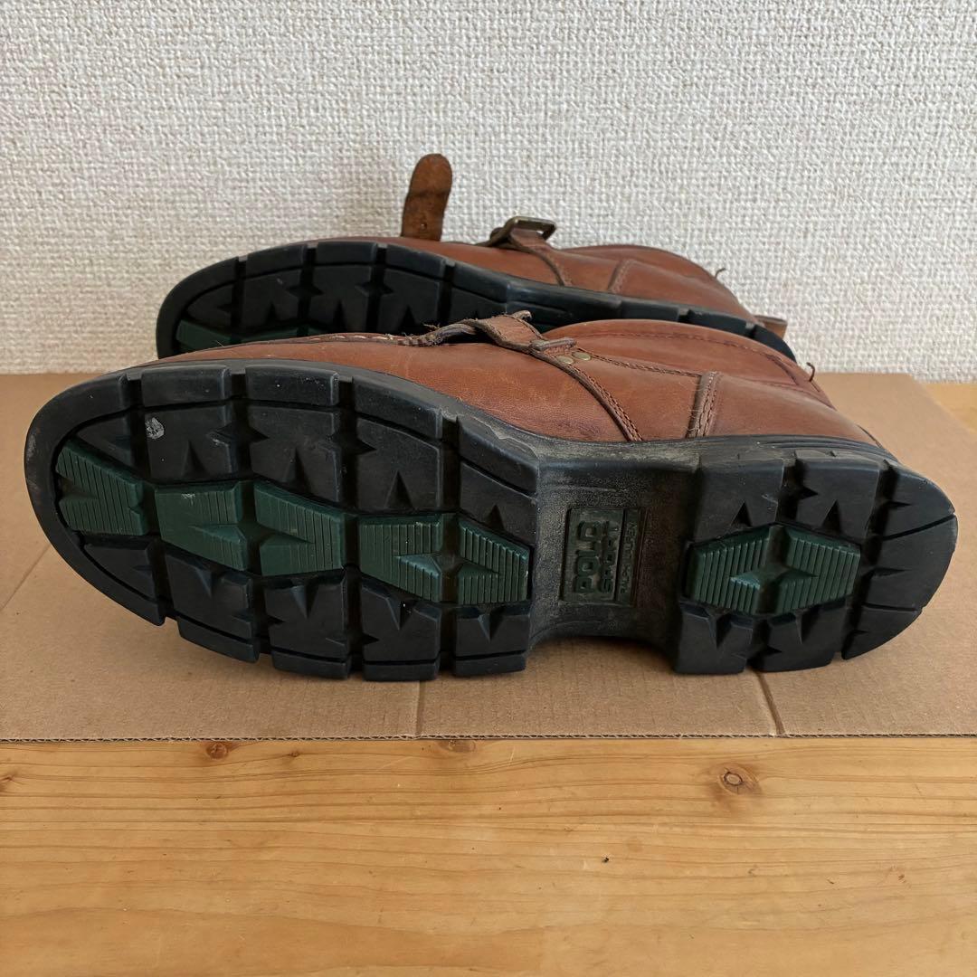 靴 90's POLO SPORT brown leather boots