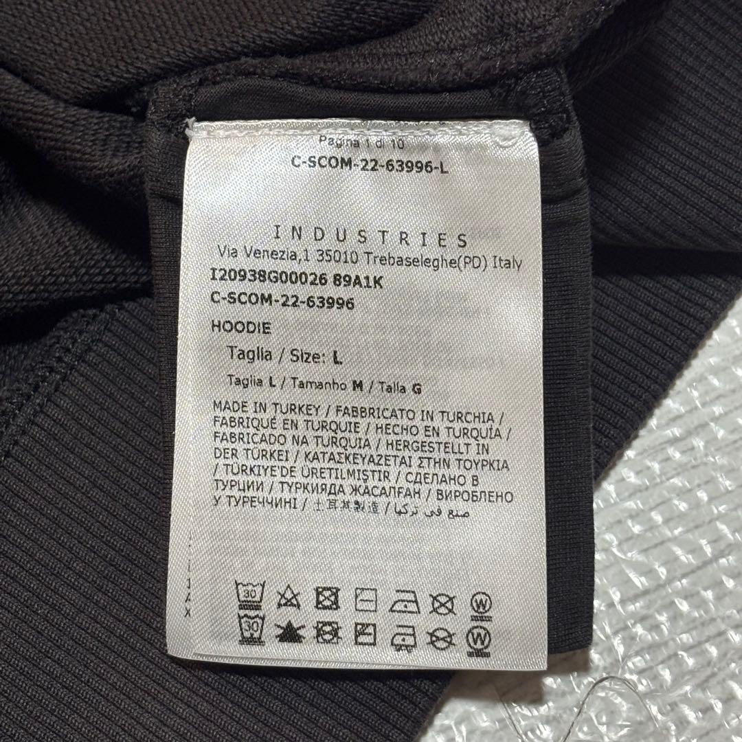 【鑑定済】モンクレール　パーカー　ブラック　Lサイズ