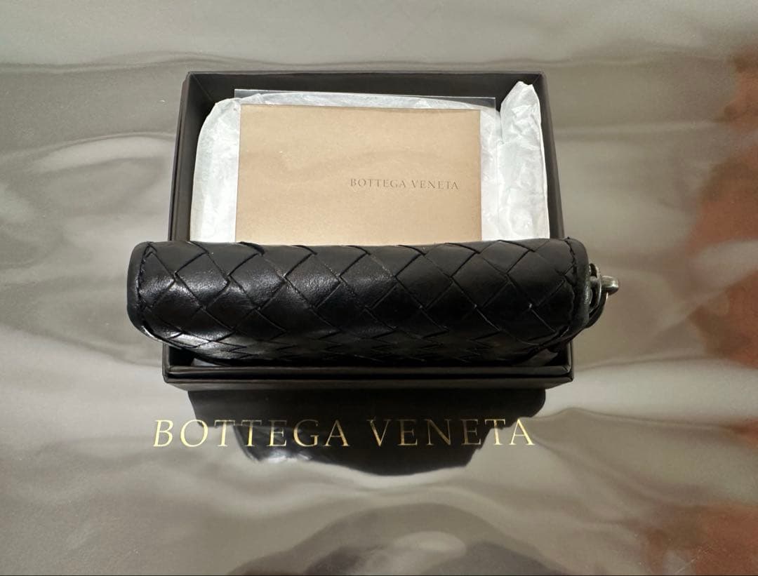 【付属品付】ボッテガヴェネタ イントレチャートケース/ラム/黒/1️⃣✨✨✨