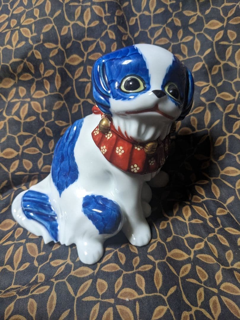 源右衛門犬置物≪染錦戌 置物≫ そめにしきいぬ