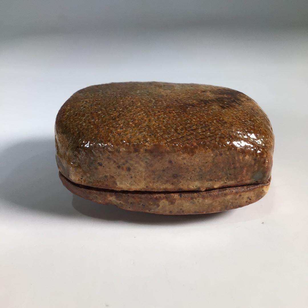 Ｎ７３０　香合　『渋草焼』『渋草柳造作』『四方香合』　共箱　茶道具