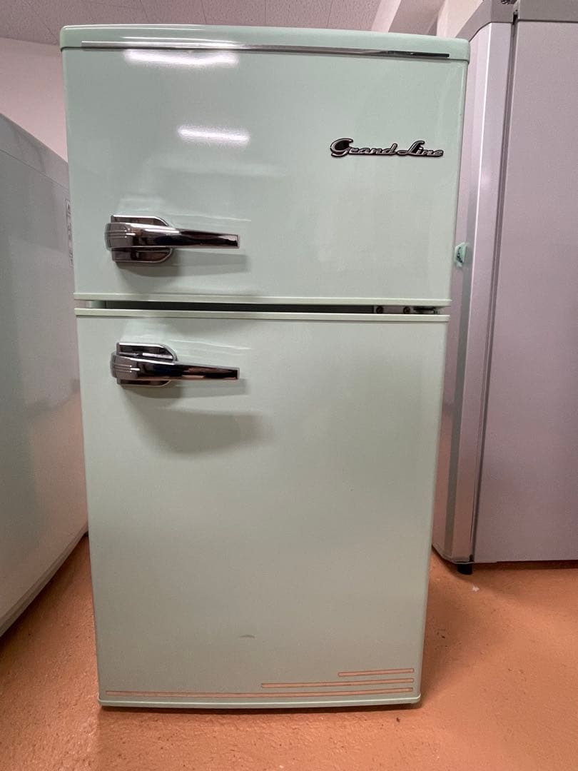 Grand Line 2ドアレトロ冷蔵庫 ARD-90LG 85L 動作確認済