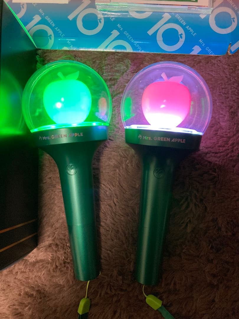 即日発送　Mrs. GREEN APPLEペンライト2本セットCD10他