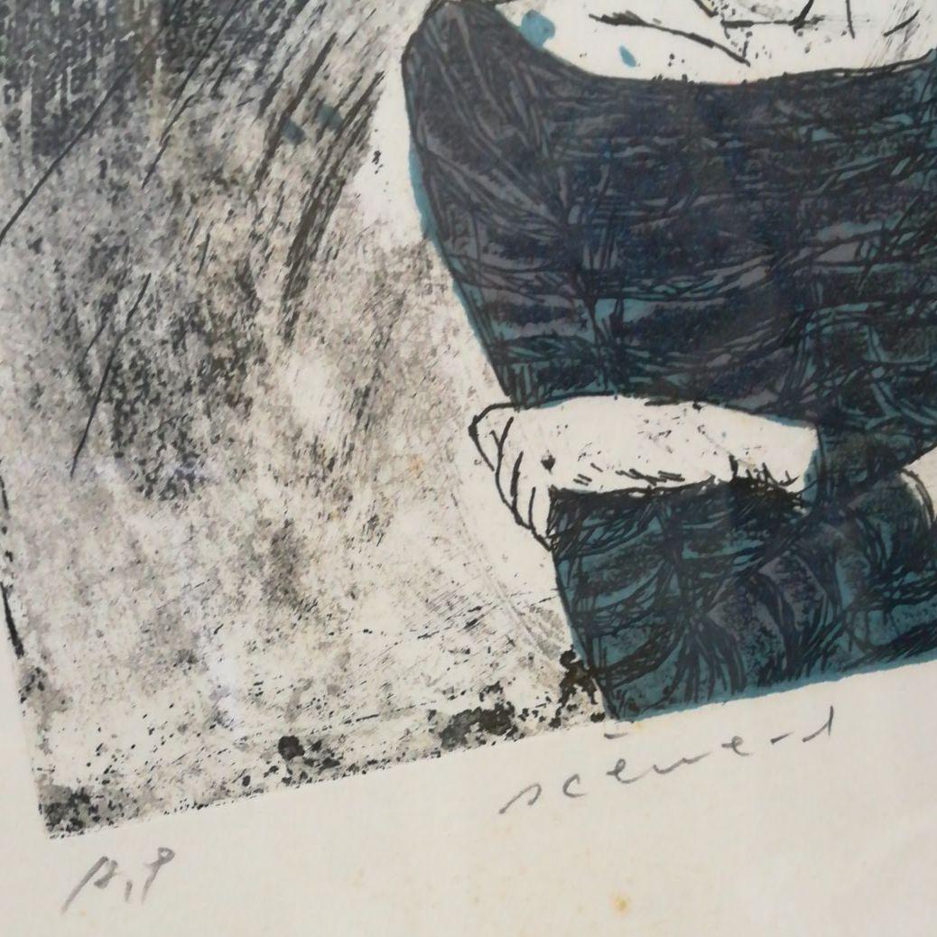 額装  額絵  リトグラフ  サインあり  アート