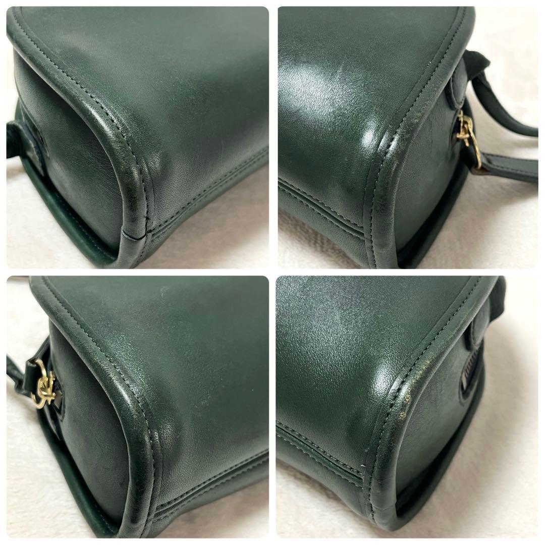 オールドコーチ　ショルダーバッグ　グリーン　ハーフムーン　三日月　USA