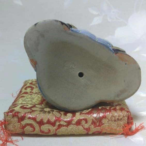 福助人形 九谷焼 在銘 金彩 陶器製 ミ10