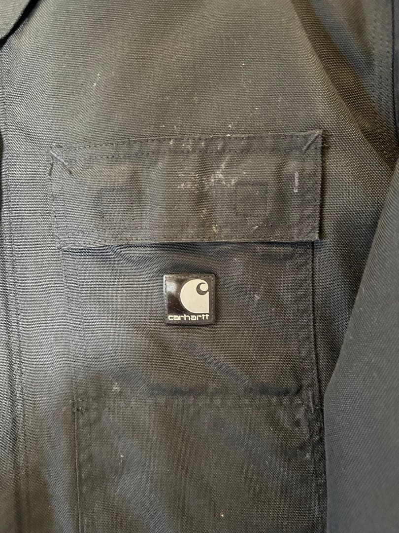 Carhartt ブラックジャケット コーデュロイ襟