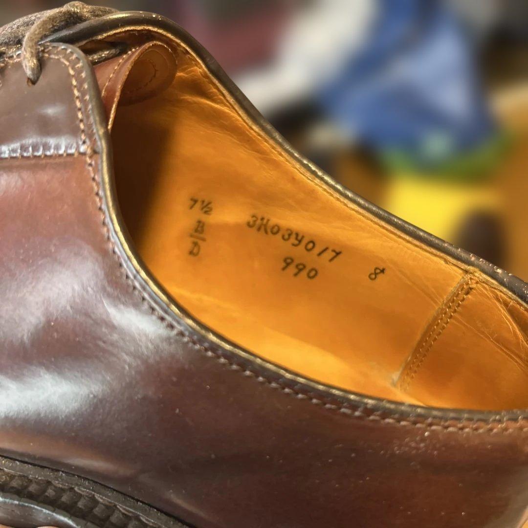 【限定値下げ】【美品】オールデン　Alden990 コードバン　バーガンディ
