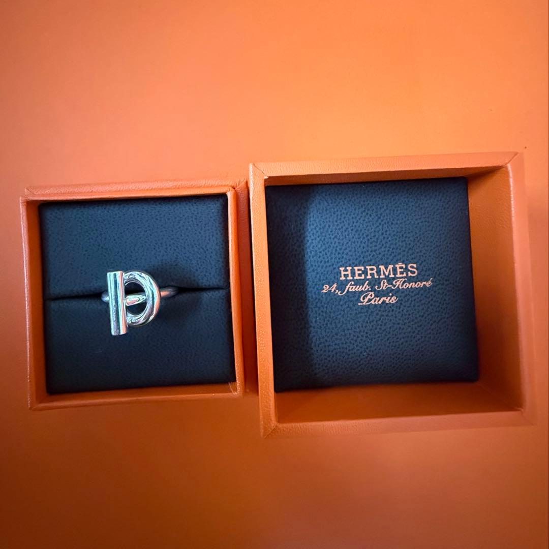 最終価格　HERMES シルバーリング エシャペ　51