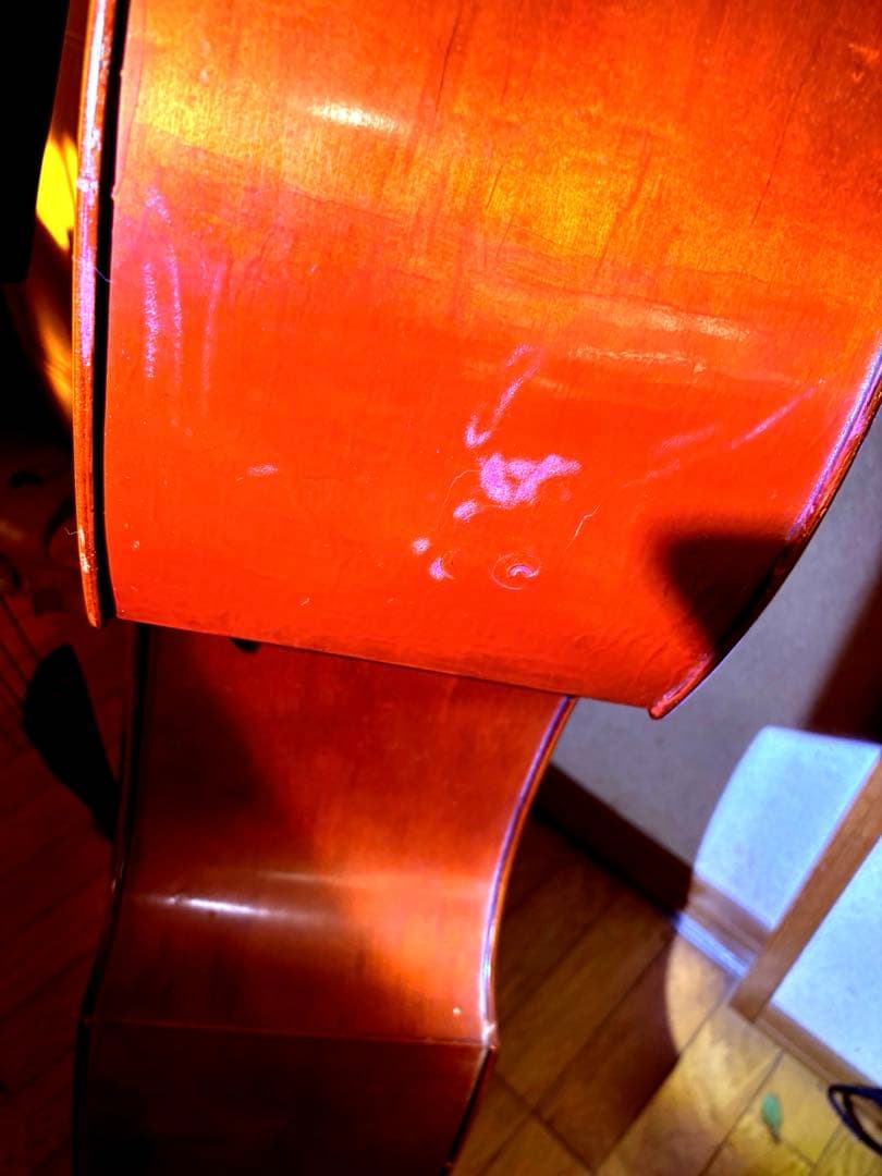 至宝・45年物]Chakiウッドベース(コントラバス)京都茶木ビンテージ