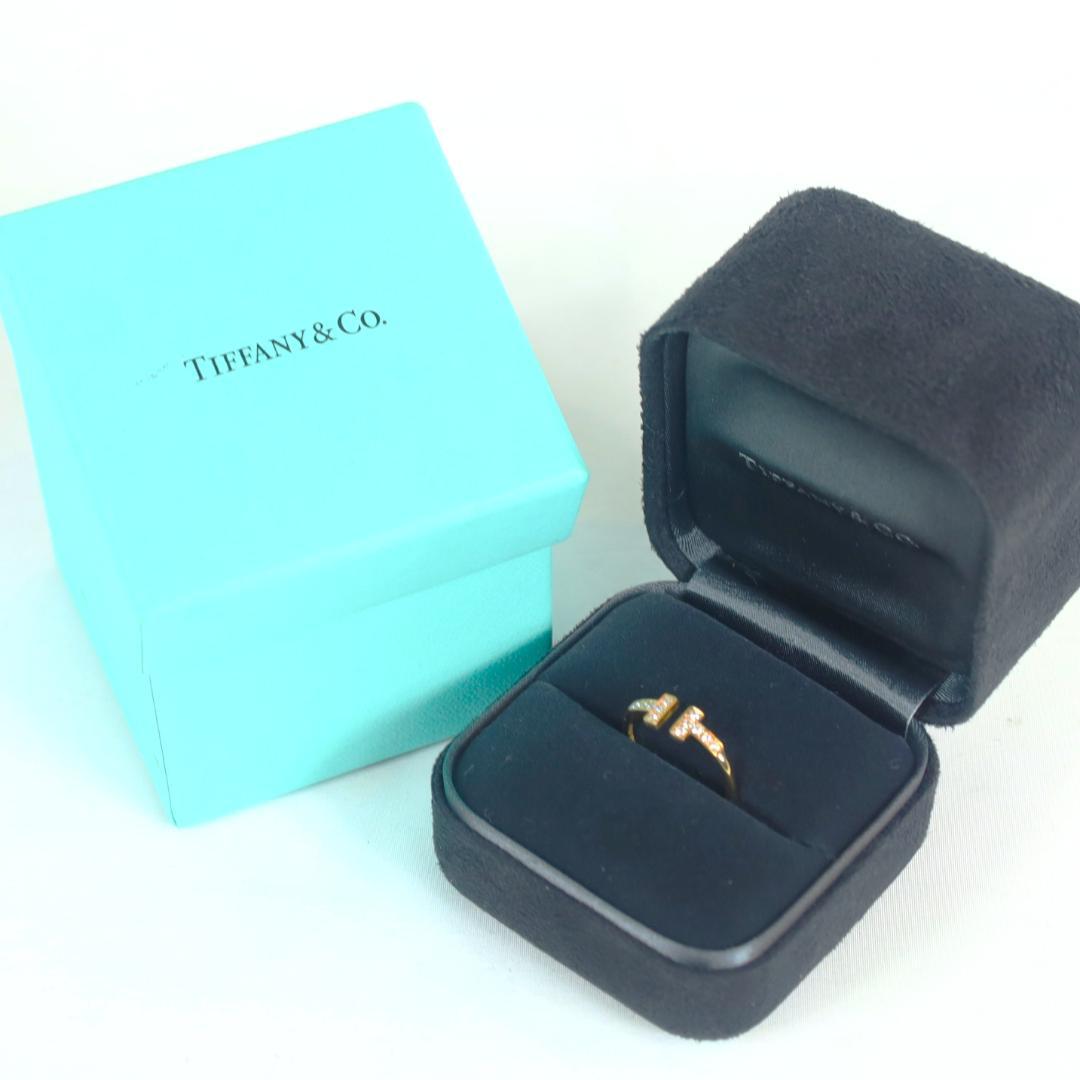 ティファニー　Tワイヤー　ダイヤモンド　リング　指輪　YG 2.4g 15号