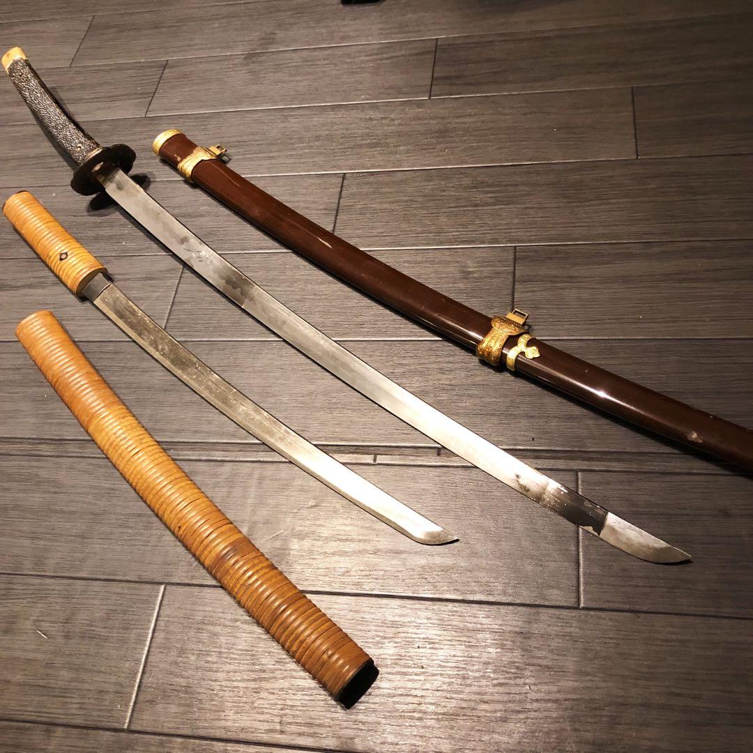 模造刀　大小6本セット　太刀　脇差　骨董品　模擬刀まとめ　ジャンク品あり　刀身