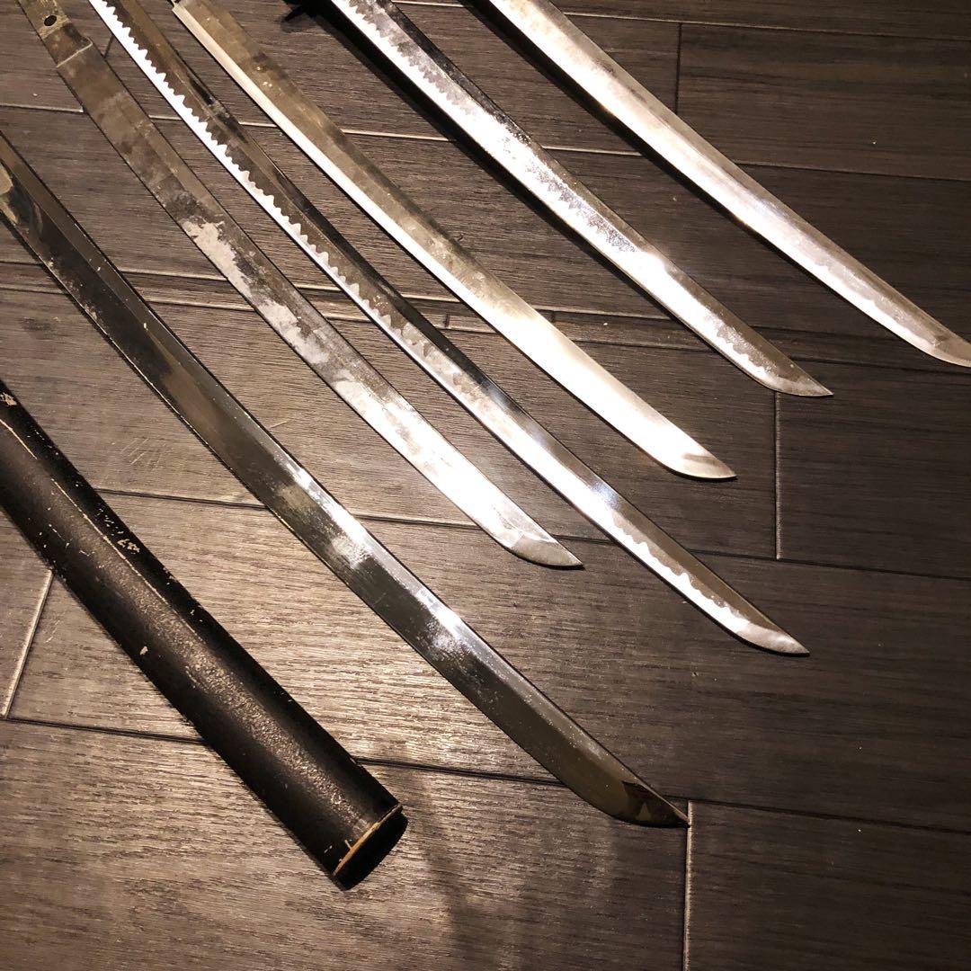 模造刀　大小6本セット　太刀　脇差　骨董品　模擬刀まとめ　ジャンク品あり　刀身