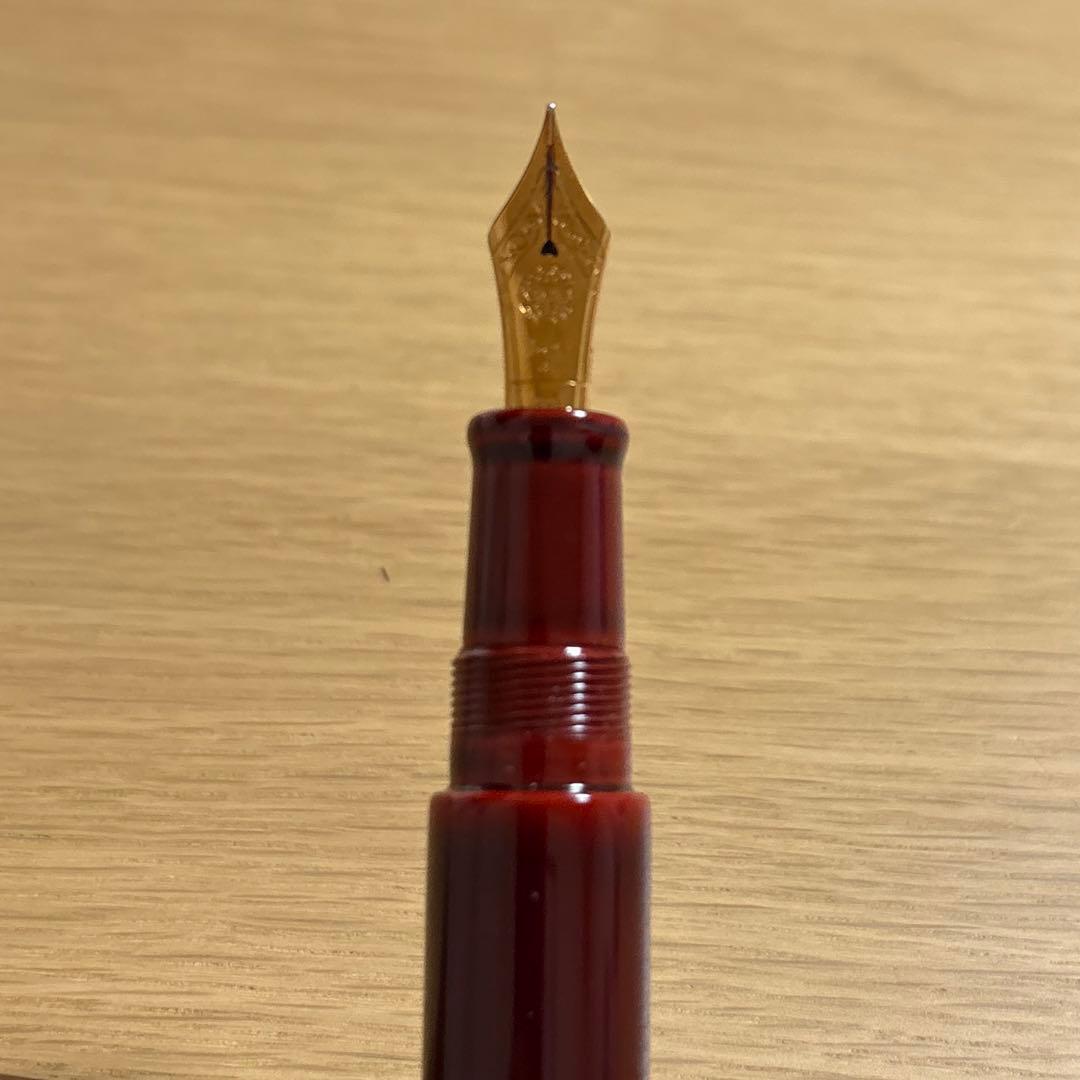 中屋万年筆　ピッコロ赤溜　中字(M)