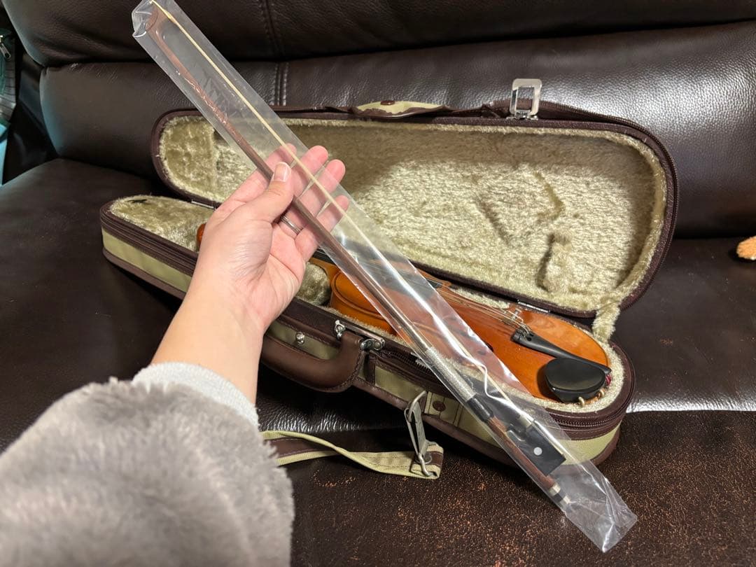 【Sapuchie】バイオリン本体・ケース・弓・説明書セット