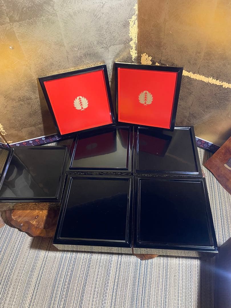 特選 輪島塗 総菊五段重箱 元箱入り 特選 輪島塗漆器 うるし 能登輪島