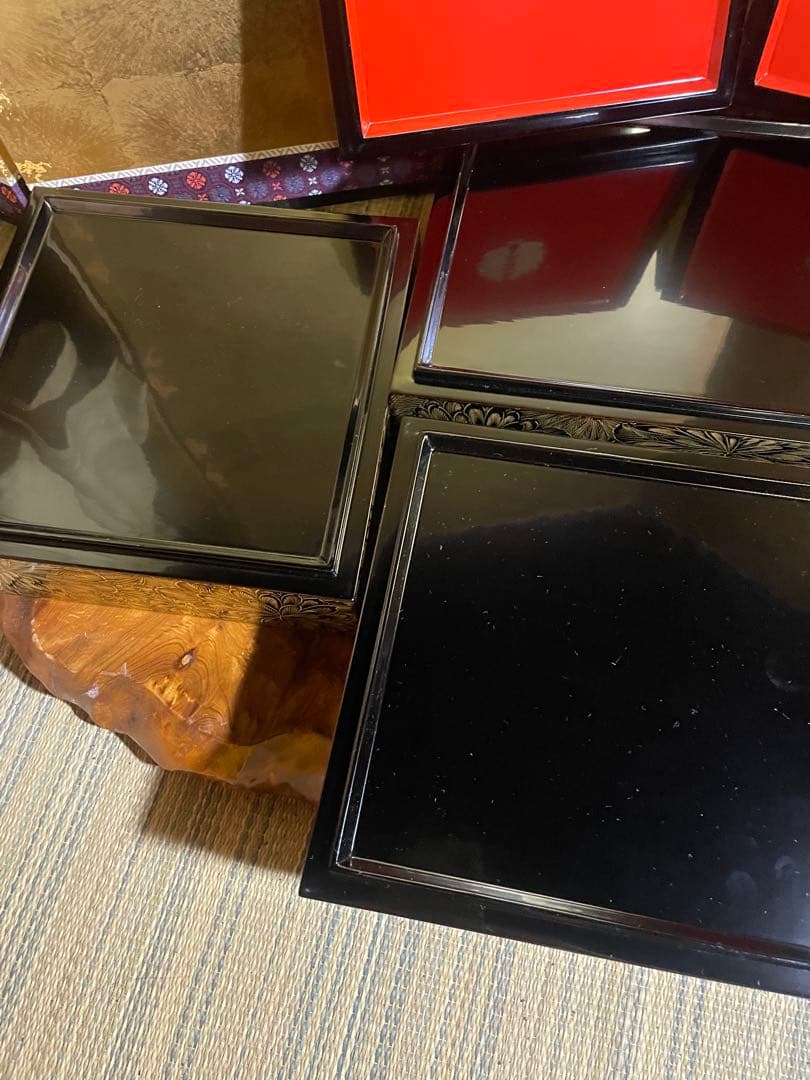 特選 輪島塗 総菊五段重箱 元箱入り 特選 輪島塗漆器 うるし 能登輪島