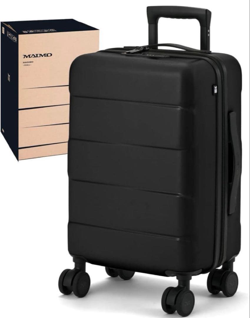 MAIMO スーツケース 機内持ち込み Sサイズ 約36L 約2.9kg 黒 MAIMO