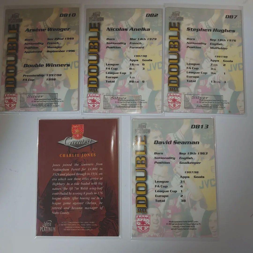 5枚セット Arsenal futera PLATINUM サッカーカード