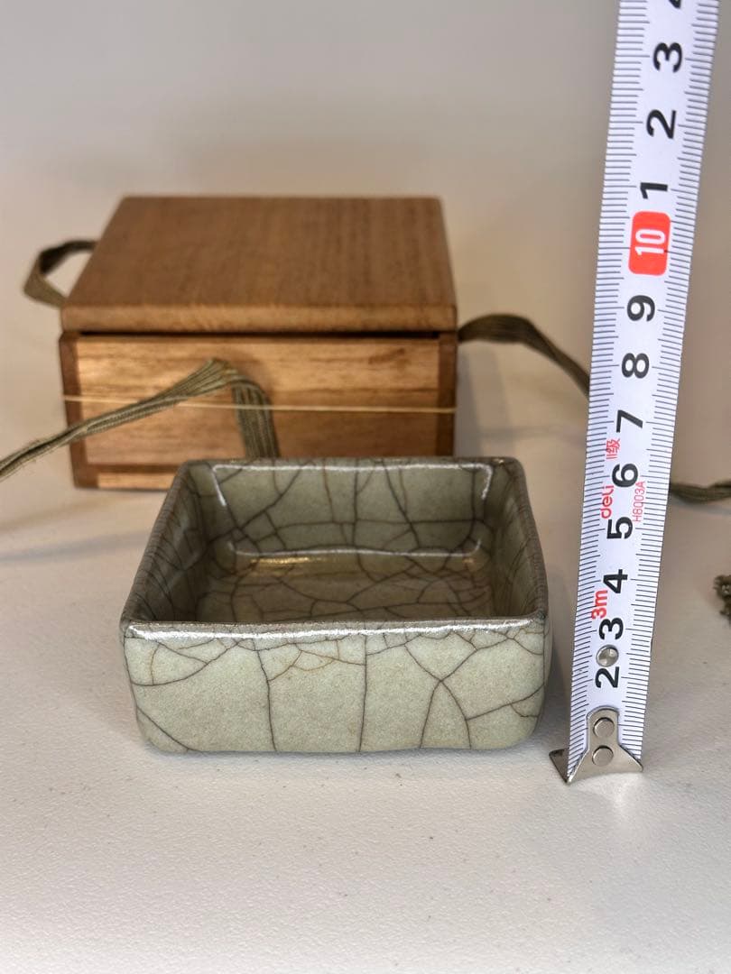 中国 宋代 哥窯 筆洗 時代物 共箱 古陶磁 コレクション