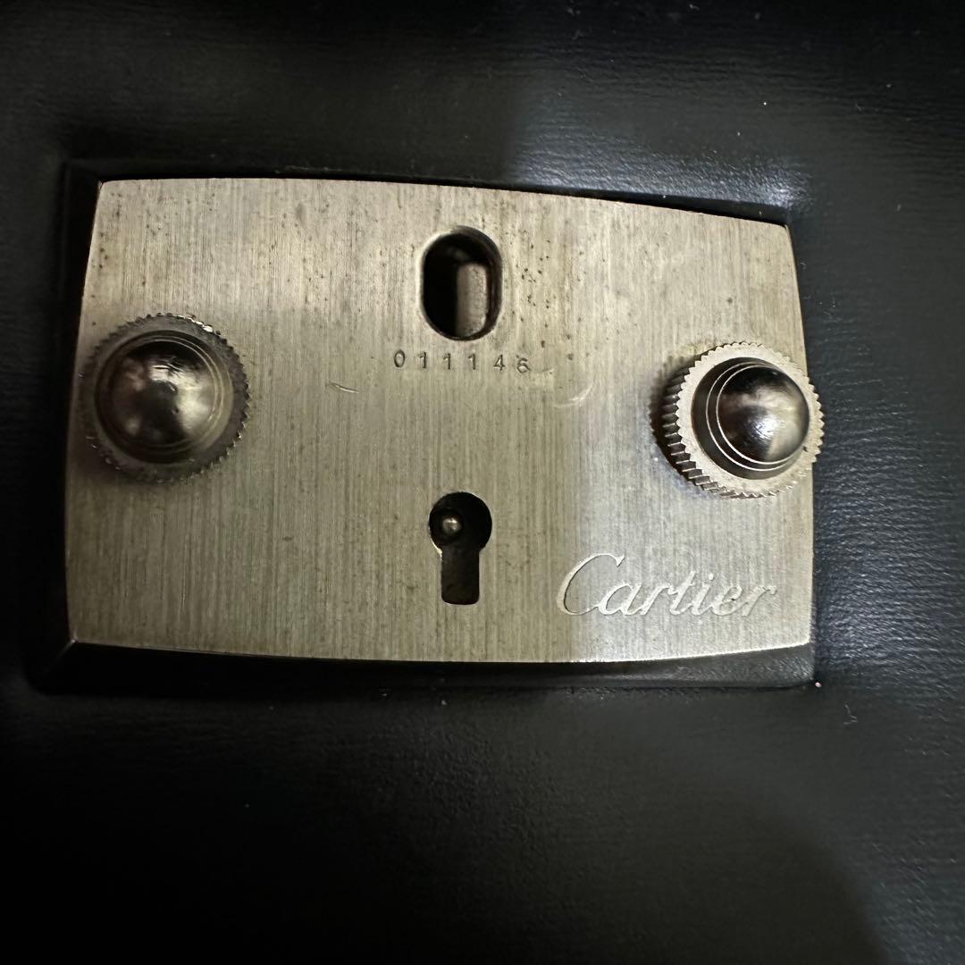 カルティエ　ビジネスバック　レザー　黒