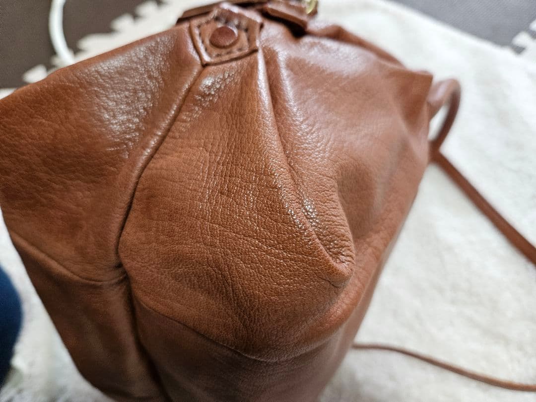 ゲンテン ショルダーバッグ 2way 山羊革 ゴートスキン ヌメ