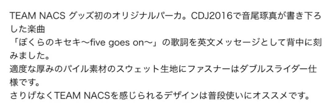 チームナックス パーカー ブラック 【L】 2016 20周年 グッズ