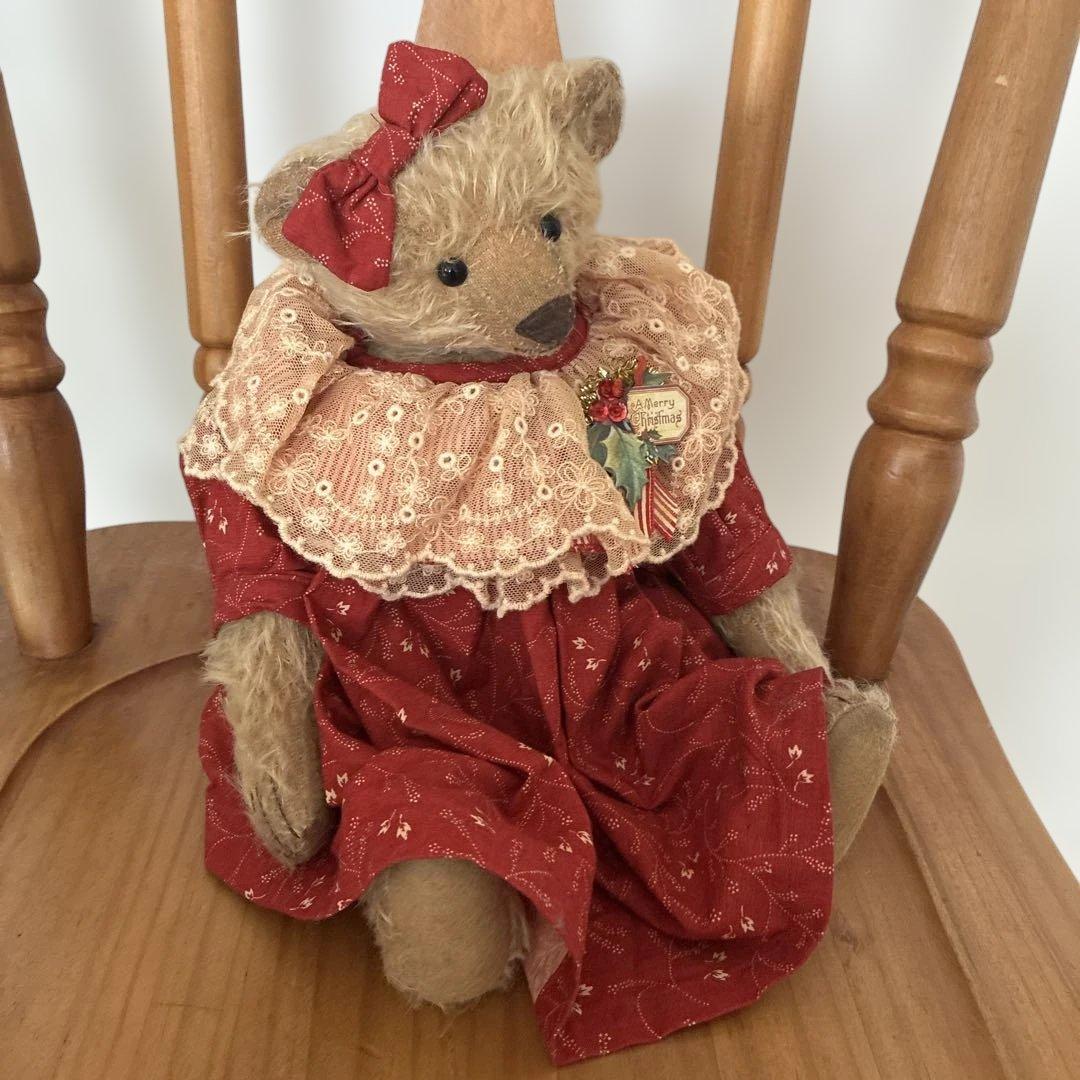 海外作家様　テディベア　クリスマス衣装のぬいぐるみ　ベア　30cm