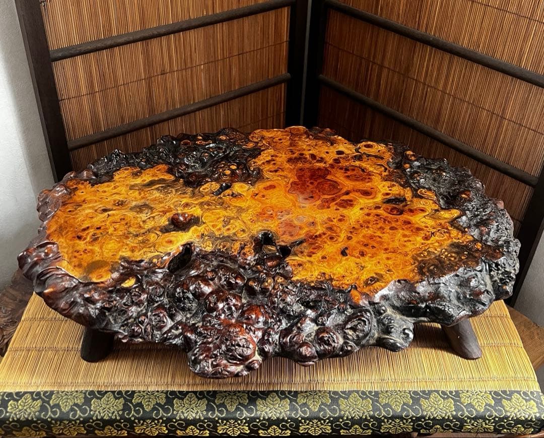 天然時代木 花梨 美玉杢 四足 花台 香台 盆栽台 50㎝ 2025年最新】玉杢 花台の人気アイテム - メルカリ 天然時代木 花梨 玉杢